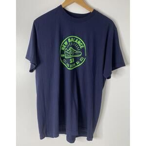 NEW BALANCE RUN BOSTON 547 T-SHIRT SIZE XL NAVY